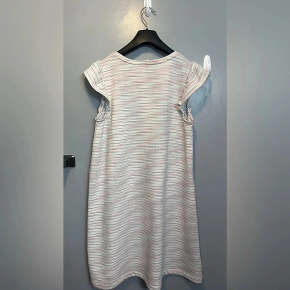 NWT LOFT Dress ~ Loft Petite Ruffle Sleeve V-Neck Swing Dress Medium - Picture 7 of 11